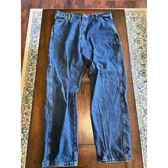 Vintage Wrangler Medium Wash Carpenter Jeans Men's 36 X 32 - Picture 1 of 10